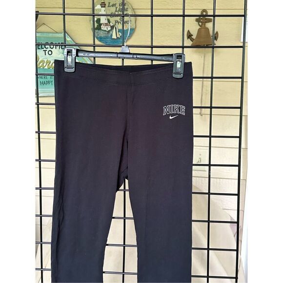 Nike Midrise Full Length Retro Style Leggings Womens Medium Black - Picture 6 of 7